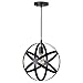 KENMI Wagon Wheel Chandelier Modern Farmhouse Pendant Light,Black Farmhouse Chandelier, 6-Light Wagon Wheel Chandelier with Adjustable Height, Dining Room Light Fixture, Hanging Lights