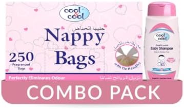 Cool Cool Nappy Bags 250's- Mildly Scented Diaper Disposable