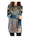 AuntTaylor Womens Crewneck Bohemian Contrast Color Long Sleeve Tunic Shirts