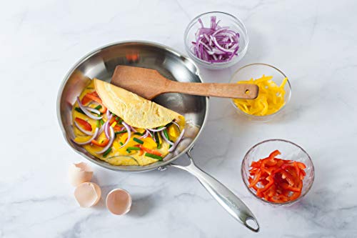 AVACRAFT-1810-Stainless-Steel-Frying-Pan-with-Lid-and-Side-Spouts-Induction-Compatible-Stainless-Steel-Skillet-Frying-Pan-with-Lid-Tri-Ply-Capsule-Bottom-10-Inch