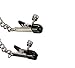 Dress Accessories Two Flat Clamps Chain and Free Jewelry Bag