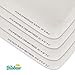 Waterproof Pack N Play Mattress Cover/Protector - 100% Organic Tencel Surface Playard Mattress Cover for Mini & Portable Crib Mattress, Ultra Soft, White.