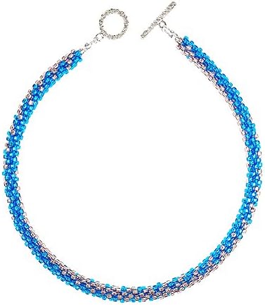 Cornflower-Light-Orchid Seed Beads Necklace-to-Bracelet