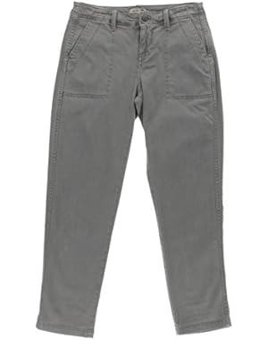 Jeans Womens Faded Ankle Casual Pants