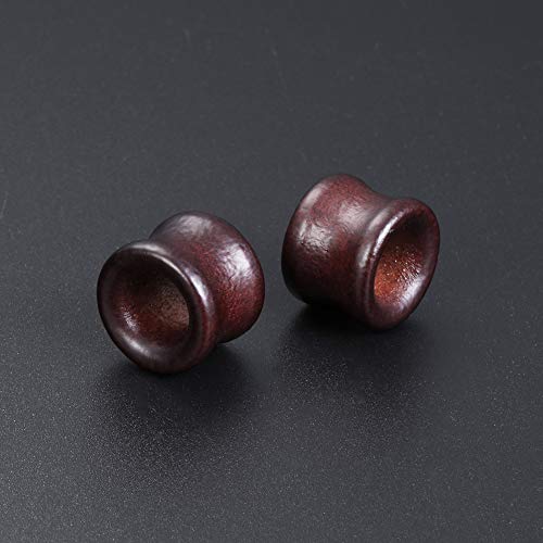 ZS Vintage Natural Brown Wood Organic Ear Tunnel Plugs Stretcher Gauges for Men and Women (Gauge=5/8"(16mm))