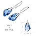 DESIMTION 18K Gold Plated Blue Drop Dangle Earrings for Women with Swarovski Crystals (Blue)