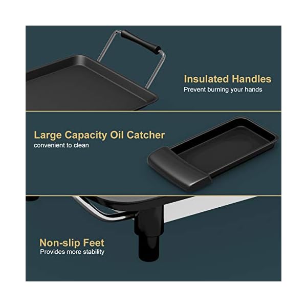 Costzon 35" Electric Griddle Teppanyaki Grill BBQ, Nonstick Extra Large