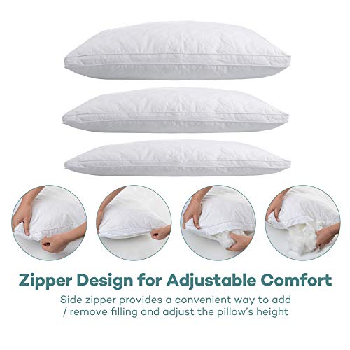 Sable Gusseted Bed Pillows (2Pack), Premium Down Alternative, 100