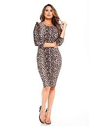 ICONOFLASH - Vestido de manga 3 4 para mujer, talla XS a 3XL, XXXL