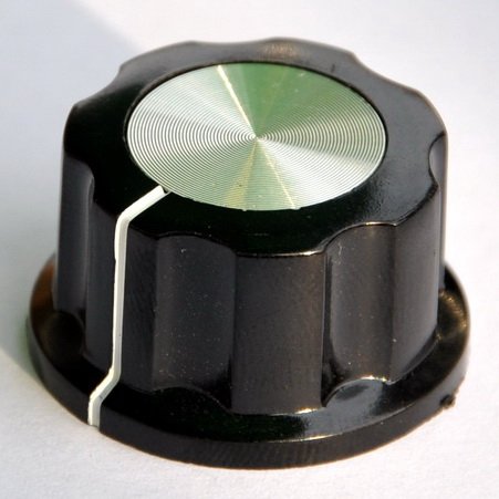 Electronics-Salon 4PCS Pot Knobs, 1.067" x 0.606" Shaft 1/4", MF-A03, for HAM Radio / Audio
