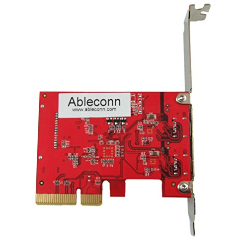 Ableconn PU31-2C-2 USB 3.1 Gen 2 (10 Gbps) 2-Port Type-C PCI Express (PCIe) x4 Host Adapter Card - Support Mac OS X 10.12 Sierra and Windows 10 / 8
