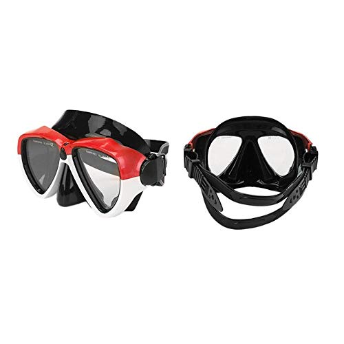 Adult Scuba Snorkel Diving Mask Anti-Fog Underwater Scuba Snorkeling Mask red