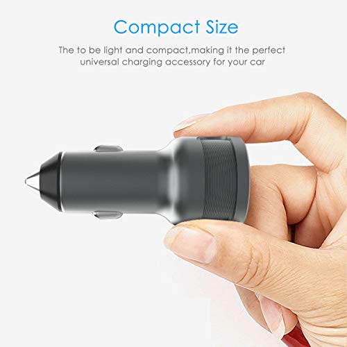 36W Quick Charge 3.0 Dual USB Car Charger, Fast Car Charger Adapter with LED Display Compatible for Samsung Galaxy S9 S8 S7 Edge Plus Note 9 8, iPhone XR XS Max X 8 7 6s Plus, iPad Air Mini, Nexus - Thumbnail 7