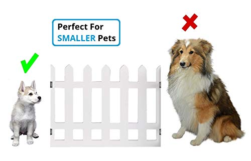 Zoogamo 3 Panel Wood Picket Fence Design Pet Gate - 19 Inches Tall and Expands Up to 48'' Wide Durable Lightweight Extra Wide Wooden Expandable & Folding Home/Indoor/Outdoor Dog Fence - Thumbnail 3