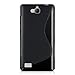 kwmobile TPU Silicone Case for Huawei Honor 3C - Soft Flexible Shock Absorbent Protective Phone Cover - S-Line Black