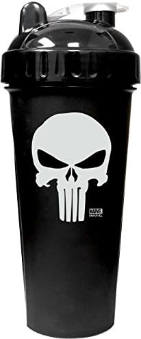 Performa Perfect Shaker - The Punisher Shaker Bottle, Best Leak Free Bottle with Actionrod Mixing Technology for Your Sports & Fitness Needs! Dishwasher and Shatter Proof