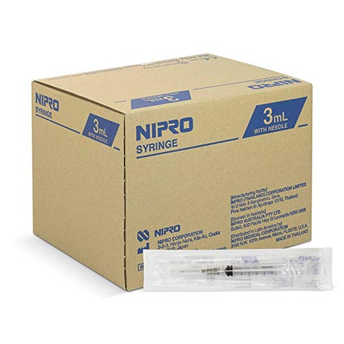 Nipro 3mL Luer Lock Syringe 22G X 3/4", 100/Box, JD+03L2219 on Galleon