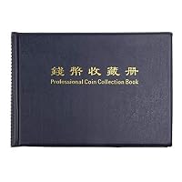 Coin Collection book Antique Coin Collection 240 Compartments Pocket Album Dark Blue