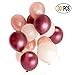 DIvine 30 Pcs Assorted Color Latex Balloons - 12 Inches Burgundy Rose Gold and White Party Decorations Balloons Set for Wedding Birthday Baby Showers Valentines Day Festival Events