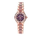 Armitron Women's Amethyst Colored Crystal Accented Goldtone Watch