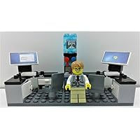 Building Toys Office Setup desks Computers, Water Cooler Minifigure & More. City Modular