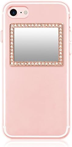 iDecoz Phone Mirror / Reusable Cosmetic Compact Unbreakable Real Mirror Sticks to ALL Cell Phones &amp; Cases / iPhone 8 / 8 Plus / X / 7 / 7 Plus / 6 / 6 Plus / 6s / 6s Plus / Samsung &amp; more!
