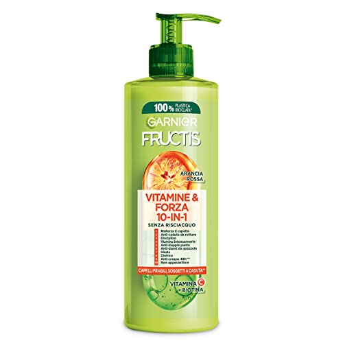 Garnier Fructis Vitamin & Forza, 10-in-1 No Grater Treatment - Hair Straightener - Fragitres & Rubbing Subjects, Archived Formula with Hair Vitamins 10 Volts Stronger 400ml