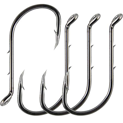 Octopus Köderhalter Angelhaken Octopus Kreis Haken J Haken Widerhaken Köder halten Offset Haken Extra Scharf für…