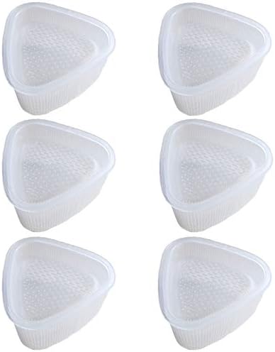 KISEER 6 Pcs Plastic Sushi Mold Case Box Triangle Rice Mold Maker