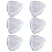 KISEER 6 Pcs Plastic Sushi Mold Case Box Triangle Rice Mold Maker with Lid, White