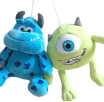 Zjq Jouets En Peluche2pcs Set Funny Mike Wazowski James P Sullivan Plush Toy For Kids Giftcm Amazon Fr Jeux Et Jouets