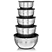 Premium Mixing Bowls with Lids - by Simply Gourmet. Stainless Steel Mixing Bowl Set Contains 5 Bowls with Airtight Lids, Non-Slip Bottoms, and a Flat Base for Stable Mixing. Bowls Nest for Storage …