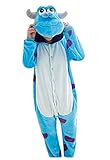 Rnmomo Unisex-adult Kigurumi Onesie Sully Pajamas (L: 173 - 181cm (5.7' - 5.9') height)