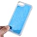 Yoption Transparent Plastic 3D Luminous Quicksand Powder Liquid Case for Apple iPhone 5 5S SE with Screen Protector