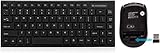 Rii RK700 2.4Ghz Ultra-Slim Wireless Keyboard and Mouse Combo Multimedia Compact Keyboard and Mouse for PC Laptop,Desktop,Raspberry Pi KODI HTPC XBMC MacBook Android TV Box Smart TV,Windows