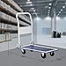 Platform Cart Folding Dolly Cart with Wheels Heavy Duty Platform Push Hand Truck Foldable Push Dolly Moving Warehouse Rolling Casters 330lbs Weight Capacity,Blue