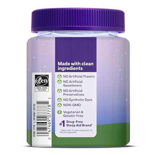 NATROL KIDS SLEEP+ CALM, MELATONIN AND L-THEANINE, SUPPLEMENT FOR RESTFUL SLEEP AND CALMING, SLEEP GUMMIES FOR KIDS, 60 STRAWBERRY-FLAVORED MELATONIN GUMMIES, 60 DAY SUPPLY