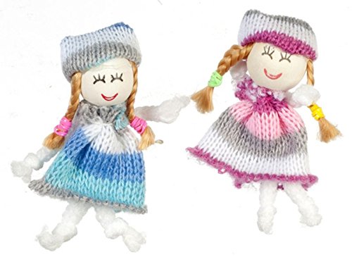 Dollhouse Miniature 1:12 Scale Cute Blue and Rose Dolls G7100