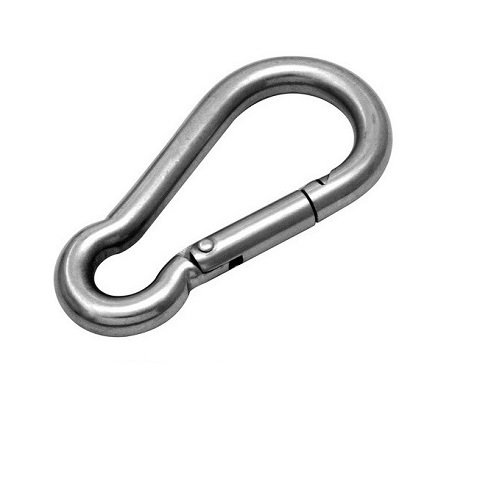 1 x 316 Stainless Steel Carabiner Spring Snap Hooks 40mm, 50mm, 60mm, 70mm, 80mm, 100mm, 120mm & 140mm (80mm)