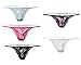 Ayaya Sexy Lace Lingerie T-back Thongs Pack of 5 (M, Assorted)