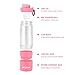 BOTTLED JOY Protein Shaker Bottle with 2-Layer Twist and Lock Storage, Tritan Lady Sports Protein Mix Shaker Water Bottle 480ml 16oz 16Ounce (Pink)