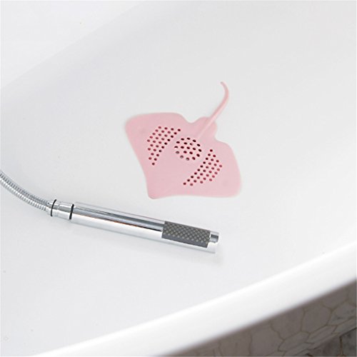 GUAngqi Bathroom Shower Kitchen Drain Sink Strainer Filter Sink Drain Cover,Pink
