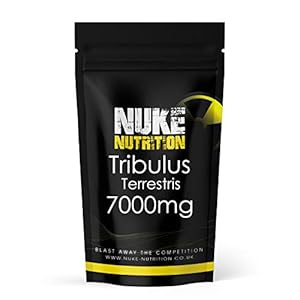 Nuke Nutrition Tribulus Terrestris Extract Capsules | Testosterone Booster for Men | 95% Saponin 7000mg Tablets | Testosterone Supplements for Men | Tribulus Terrestris Capsules | 60 Capsules