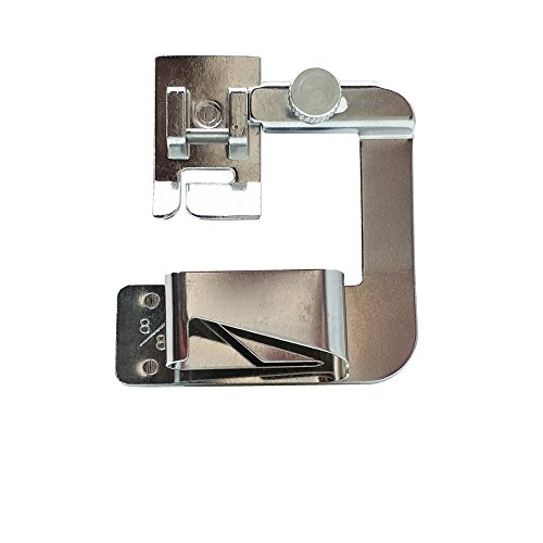 FQTANJU 3 Sizes Adjustable Rolled Hem Foot (1",1/2",3/4") Sewing Machine Presser Foot Hemmer Foot Set For Singer Brother Janome Babylock Juki