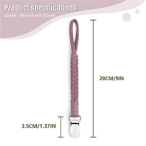 Baby Pacifier Holder for Boys and Girls, Teething Straps Unisex Design, Smoother Clip 100% Handmade Braided, Easy to Use… - Image 3