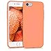 kwmobile TPU Case Compatible with Apple iPhone SE (2022) / SE (2020) / 8/7 - Case Soft Slim Smooth Flexible Protective Phone Cover - Coral Matte