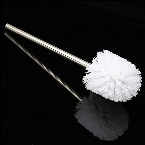 C-Pioneer Stainless Steel WC Bathroom Cleaning Toilet Brush Replacement Head Holder Chrome