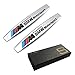 S-WEKA 2pcs Metal ///M Emblem Badge Sticker Motorsport Power for BMW X3 X5 E90 E53 Series metal 3D stereo labeling(2Pcs Silver)