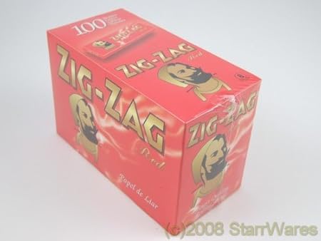Caja de librillos de papel de liar Zig Zag rojo (100 unidades): Amazon.es: Jardín