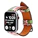 Flower Leather Watch Band for Apple Watch Series 4 44mm,Series 3 2 1 42mm Gray Pink iwatch Strap Belt Wristwatch Bracelet. (Gray Pink-42/44)